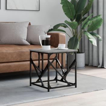 Mesa de centro de madera de ingeniería 45x45x47,5 cm en colores Negro, Roble Sonoma y Roble ahumado, para salón o comedor, también conocida como mesita auxiliar o mesa de café