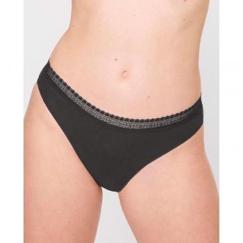 Braga Tai Sloggi Go Ribbed (Paquete de 2) - Algodón Ecológico, Color Negro, Talla Mediana