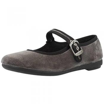 Bailarinas Vulladi 5409 para Mujer en Color Gris, Talla 38, Material Terciopelo