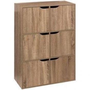 Aparador Olaya 5 Five 6 Puertas de Madera con Elegante Diseño y Amplio Espacio de Almacenamiento