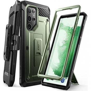 Funda Híbrida Supcase Unicorn Beetle Pro para Samsung Galaxy S22 Ultra 5G - Verde Militar, Resistente y con Clip de Cintura