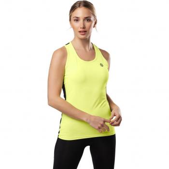 Camiseta de tirantes y manga corta para mujer fitness Core Siroko Amarillo Limón