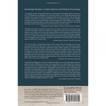 Boundaries of Obligation in American Politics: Geographic, National, and Racial Communities (Cambridge Studies in Public Opinion and Political Psychology) - Paperback Edition