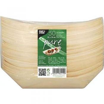 50 Unidades de Ciotolas de Madera Barquitas 25 cm x 10 cm