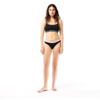 Pack de 3 Braguitas Lacoste para Mujer Cintura a Contraste Negro - Talla XL