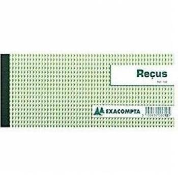 Carnet de Recibos Exacompta 90 x 130 mm, Horizontal, 50 Hojas, Francés