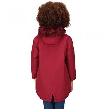Regatta Kids Adelyn Waterproof Breathable Parka Jacket, Size: 3-4 years, Colors: Dark Pimento, Purple, Red