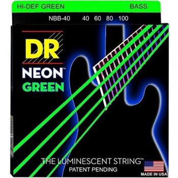 DR NGB-40 Hi-Def Neon Green Bass String Set Light 40-100