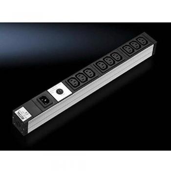 Regleta de enchufes Rittal 9 salidas IEC C13, entrada IEC C14, 10A, 250V, para montaje en rack