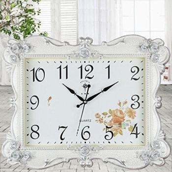 20En continental silencio reloj de pared Reloj de cuarzo rectangular digital grande salón dormitorio oficina reloj minimalista,1
