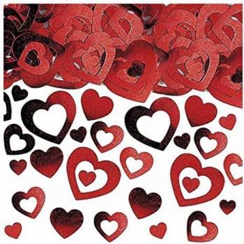Amscan – 9900501 14 G corazones die-cut metálico confeti