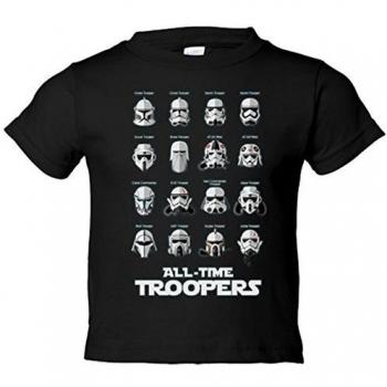 Camiseta niño Star Wars Troopers de todos los tiempos - Negro, 9-11 años