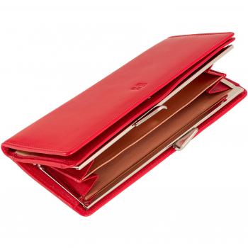 Cartera grande de mujer Dudu de piel con monedero, cuero auténtico, protección RFID para tarjetas de crédito, cierre clic-clac, compartimentos para billetes y monedas