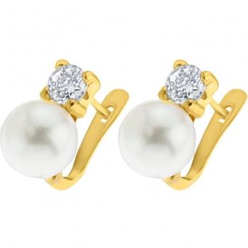 Pendientes Time Road LG00090/7 Perla Oro 9k Mujer Acabado Brillo