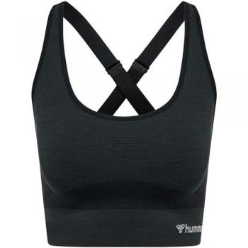 Hummel Top Clea Sin Costuras Negro, tipo de producto: top deportivo sin costuras para mujer, características: color negro, diseño seamless (sin costuras), adecuado para actividades deportivas