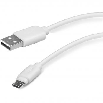 SBS 1 m USB Tipo A Macho A Micro USB Macho Cable de Datos para teléfono móvil/Smartphone - Blanco