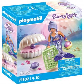 Playmobil - Sirena con concha, perla y cola de escamas en la línea Princess Magic 71502