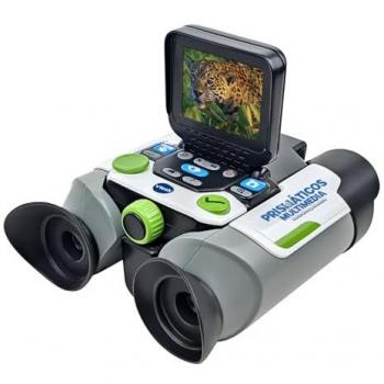 VTech Prismáticos Multimedia Naturaleza y Aventura: Prismáticos 10x21 para niños a partir de 7 años, con pantalla a color de 2.4”, cámara integrada, visión nocturna, 6 modos de juego educativos,
