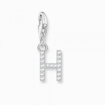 THOMAS SABO Silver Cubic Zirconia Letter H Charm 1947-051-14 - Sterling Silver / Zirconia Female
