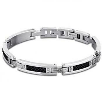 Lotus Style LS1650/2/1 Pulsera Hombre Acero y fibra carbono Medida 19 cm