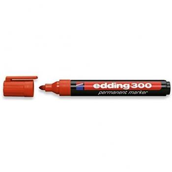 Rotulador Edding 300 Rojo Punta Redonda Recargable de 1,5-3 mm