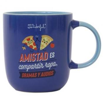 Taza Mr. Wonderful Amistad: Compartir y Siempre Juntos Multicolor