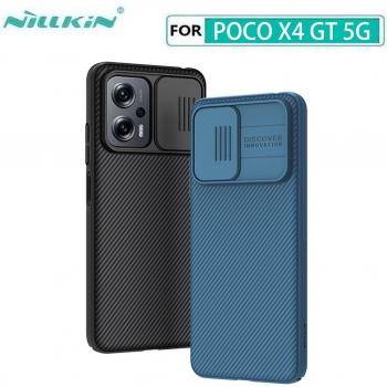 Funda Nillkin CamShield Slide para Poco X4 GT 5G - Protección de cámara deslizante, color negro