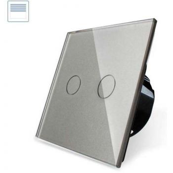 LEDBOX Control de persianas táctil frontal gris