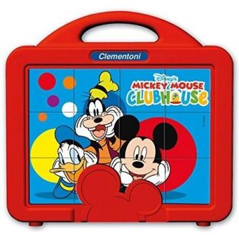 Puzzle Cubos Mickey Mouse 12 Piezas Maletín Baby Clementoni