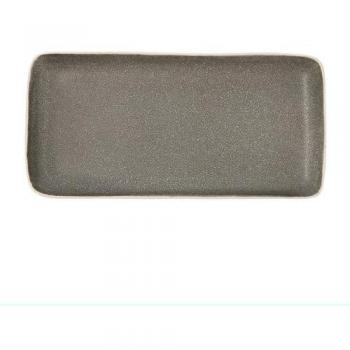 Bandeja de Aperitivos Rectangular Gris Bidasoa Gio Cerámica 28 x 14 cm (4 Unidades)
