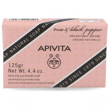 Apivita Natural Soap with Rose & Black Pepper 125g/4.41oz