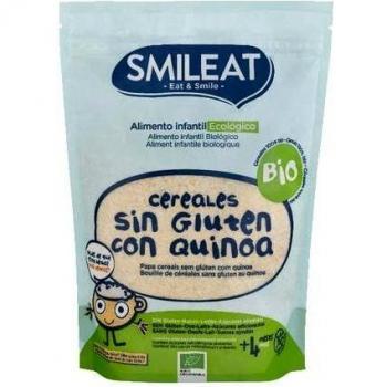 Smileat - Papilla Ecológica de Cereales sin Gluten con Quinoa, Ingredientes Naturales - A Partir de los 6 Meses - 200g