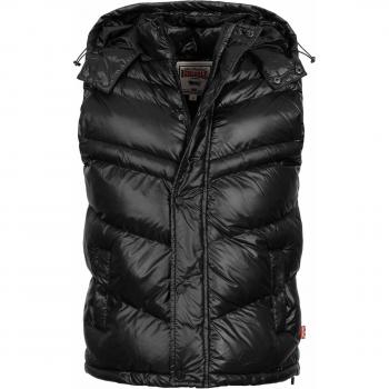 Lonsdale Allerston Black Men's Puffer Vest with Hood