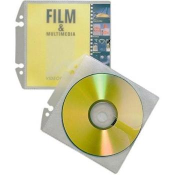 Durable 522319 - Funda para 1 CD/DVD con libreto o 2 CDs/DVD