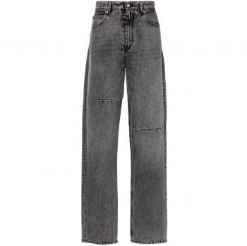 Mm6 Maison Margiela Men's Straight Leg Denim Jeans in Black | Size 32 | SH0LA0012M35149900