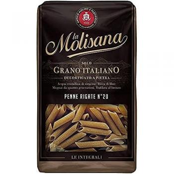 La Molisana Pasta integral bolígrafos a rayas n.º 20, 500 g