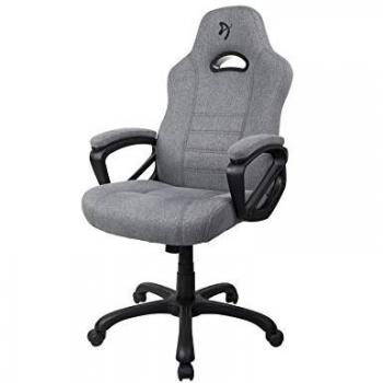 Silla Gaming Arozzi Enzo Tejido Woven Gris con Soporte de Hasta 95kg y Brazos Extra Acolchados