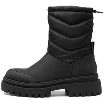 Rocket Dog Women's Dita Black Nylon Mid Boots, Size UK 6