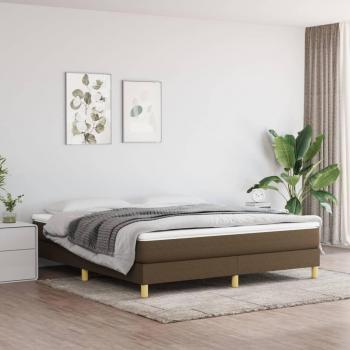 Cama box spring de tela marrón 180x200 cm sin colchón vidaXL