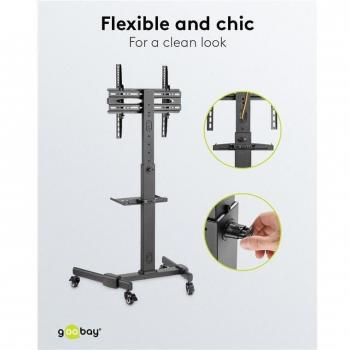 Soporte de suelo Goobay Stand Basic Negro