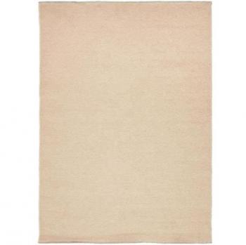 Alfombra reversible poliacrílica para sala de estar 120 x 170 cm Beige/Gris oscuro