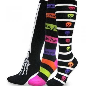 teehee Halloween las mujeres de rodilla alta calcetines Multi Pack