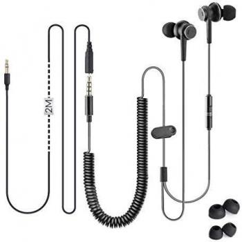 Auriculares Estéreo Avantree con Conector Jack 3.5mm y Cable Extensible de 3,5 Metros y Micrófono