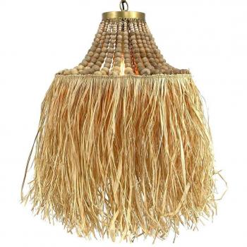 Lámpara de techo natural de madera y metal Ø 40x45 cm
