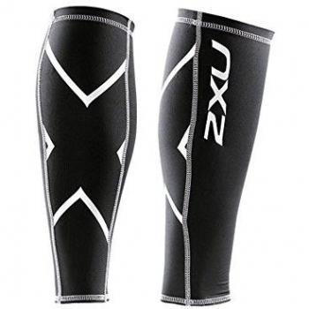 2XU Unisex Compression Calf Guards - XS, Black/Black