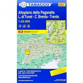 Mapa topográfico del Altopiano de la Paganella, C. Brenta y Lago di Tovel 1:25.000 - Edición multilingüe