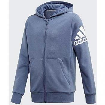 adidas Yb Mh Bos FZ Sweatshirt, Niños, Tech Ink/White, 7-8Y
