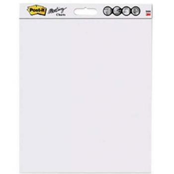 Bloc de gráficos para reuniones Post-it, 635 x 762 mm, blanco, 2+1 GRATIS