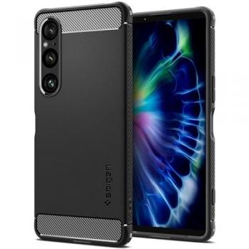 Funda Spigen Rugged Armor para Sony Xperia 1 VI - Negro, TPU, Antigolpes, Diseño Mat