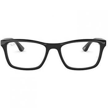 Ray-Ban RX5279 Square Full-Rim Eyeglasses Frame - Shiny Black, 53mm/18mm/145mm